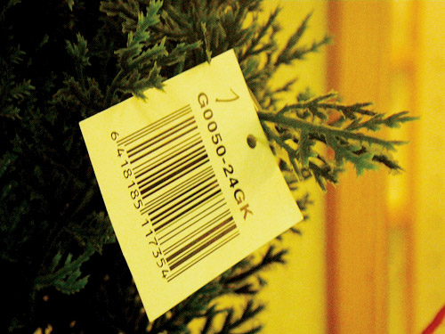 Fake Plant with Barcode