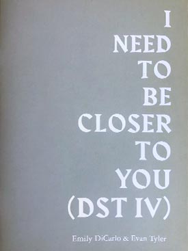  I need to be closer to you (DST IV)